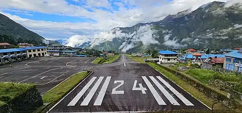 A miorning view of Lukla Airport