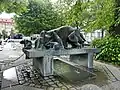 Pig sculpture and fountain, known as Ceres Brønden