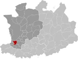 Location of Aartselaar in the province of Antwerp