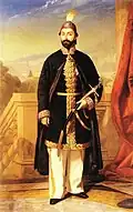 Portrait of Abdulmecid I by Rupen Manas. Currently in Nationalmuseum, Stockholm.