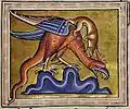 Folio 66 Recto - Basilisk (detail)
