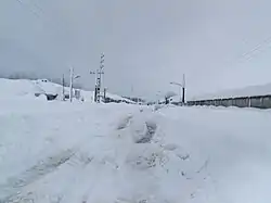 The village of Abkenar in winter
