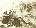 Aboriginal fire making by Gustav Mützel