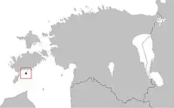 Location of Abruka in Estonia.