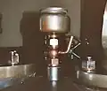 A stopcock on a steam engine