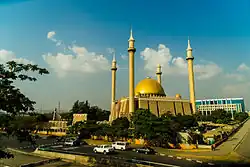 The Abuja National Mosque in Abuja, Nigeria