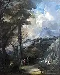 Landscape with Mountain and Figures. Gallerie dell'Accademia, Venice.