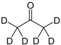 Skeletal formula of deuterated acetone