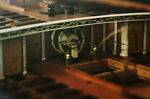 Ship's wheel of the model
