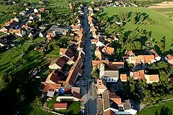 An aerial view of Adamswiller