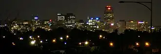 The Adelaide skyline at night from Lightsview and Northgate
