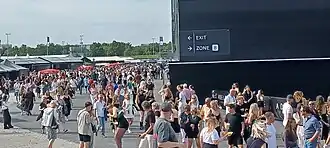 Adele concert-goers enter a space designed for the event