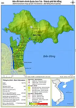 Administration map of the district in Da Nang