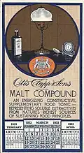1933 advertisement for Otis Clapp & Son's Malt Compound
