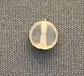 Disk bead made from rock crystal