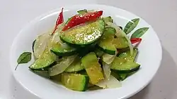 Aehobak-namul (stir-fried aehobak)