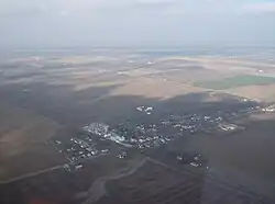 Countryside in eastern Perry Township, with Pemberton in the foreground