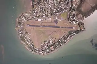Aerial view of Whangarei Airport, after the 2009 upgrades.