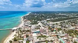 Aerial view of Playa del Carmen
