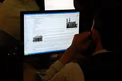 Student using the Internet in 2010