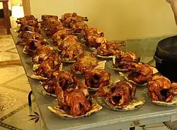 Roasted chicken is popular in Pakistan and Afghanistan.