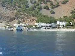 View of Agia Roumeli from the ferry