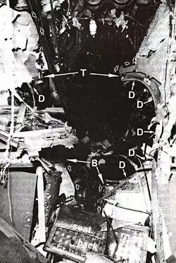 The tail section of C-FTLU after the emergency landing