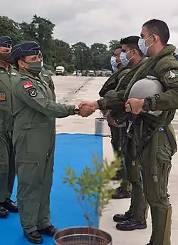 Air Chief Marshal RKS Bhadauria during induction ceremony of 101 Squadron.