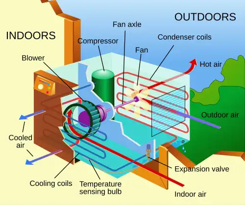 Dual shaft fan motor in a window air conditioner