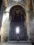 The main altar of the church and its murals