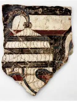 Fresco fragment from Akrotiri on Santorini (c. 1600 BC)