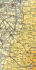 Al-Barriyya. Survey of Palestine. 1945. Scale 1:250,000