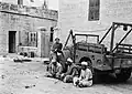 Prisoners waiting to be interrogated, Al-Burayj, 1948