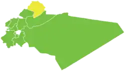 Map of al-Nabek District within Rif Dimashq Governorate