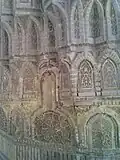 Closeup of the muqarnas and their decorations