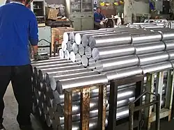 The resulting aluminum blanks (after cutting to size)