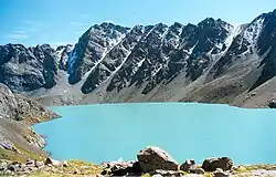 Ala Köl Lake in the Terskey Ala-too mountains, Kyrgyzstan