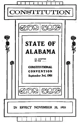 Constitution of Alabama- Frontispiece