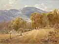 Albert Ernest Newbury (c.1934) The heart of the ranges, oil on canvas, 76.4 × 102.0&nbsp;cm. National Gallery of Victoria, Melbourne