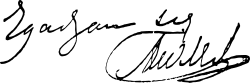 Signature of Aleksander Wielopolski, Chief of the Civil Administration of Poland 1862-1863