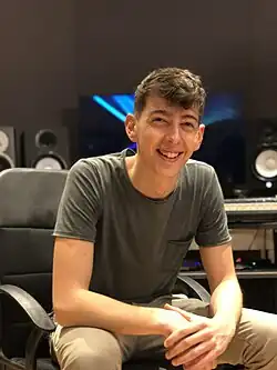 Alessandro La Cava in the recording studio in 2021