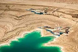 Two F-16D Barak from 105 Squadron "Scorpion" flying over the Dead Sea in October 2022