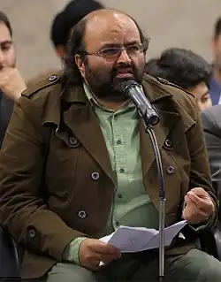 Ali Mohammad Moaddab in a Meeting attended by Poets and people of culture and literature with Ali Khamenei-June 2017