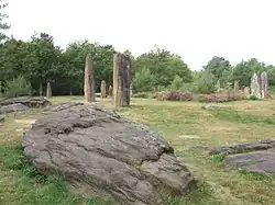 The Menhirs de Monteneuf, archeological site in Monteneuf