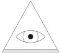 All-Seeing Eye with pupil dilated, sometimes in context of the psychedelic experience