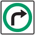 All traffic must turn right.