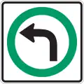 All traffic turns left.