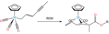 An allyl tungsten complex acting as an organic synthesis template
