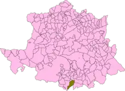 Map of Almoharín