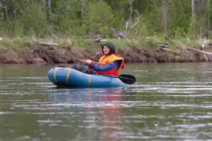Fishing from a packraft